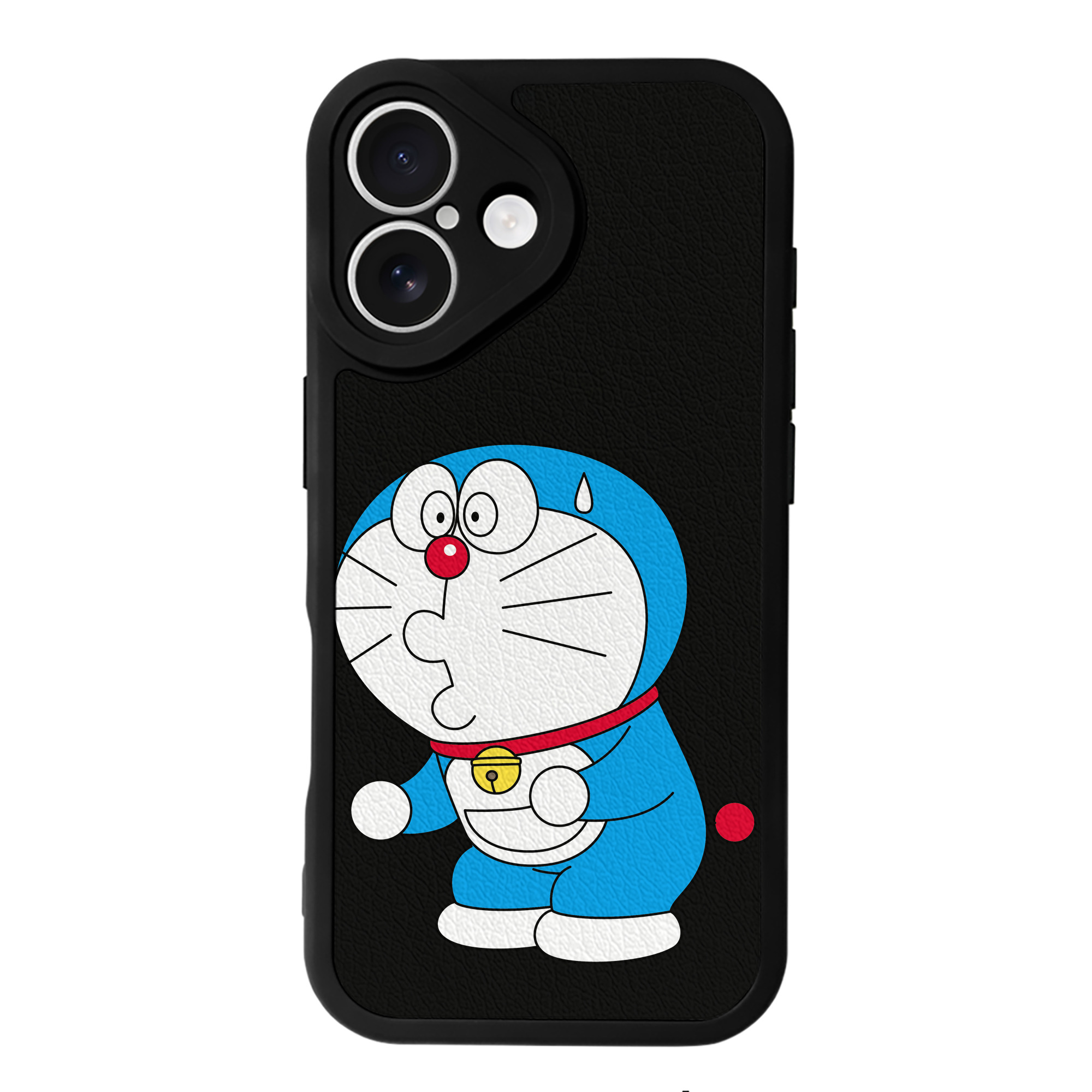 （画像用） ドラえもん Doraemon 【iPhone 16シリーズ対応】シリコンスマホケース（レザー調） 材質：シリコン
